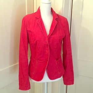 Cherry Red Corduroy J Crew Blazer